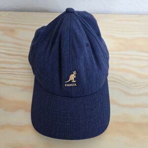 Kangol Wool Flexfit Baseball Cap Large XLarge Navy Blue Fitted Hat